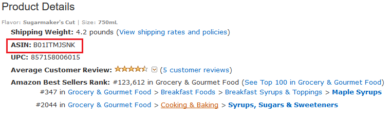 Amazon Product Details